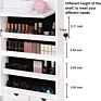 White Multifunctional Full-Length Mirror with Led Mirror Wall-Mounted Jewelry Cabinet