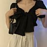 White Slim Puffy A-Line Women's Age Reducing Short Korean Versatile High Waist Student Demin Skirt