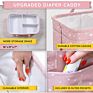 With Detachable Divider Portable Mommy's Bag Nursery Baby Cotton Canvas Diaper Storage Caddy