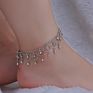 Wj-10093 Yiwu Accessories Vintage Tassel Chain Cuban Link Anklet Sell Diamond Tassel Anklets for Women