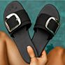 Woman Slippers Top Decoration Jump Flat Peep Toe Elegant Beach Outdoor Slides