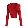 Woman's Sweaters Long Sleeve Crop Top Clothes Women Pullover Vintage Fall Crop Sweater Kawaii Cute Sweaters Knitted