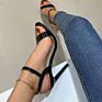 Women Chic Block Heels Rainbow Thin High Heel for Ladies Big Size Women's Shoes