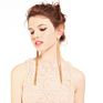 Women Latest European Gold Plated Long Chains Tassel Ear Cuff Earrings for Banquet