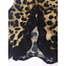 Women Nightclub Leopard Lace Stitching Suspender Dress