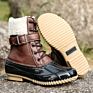 Women Outdoor Shoes High Top plus Velvet Cotton Shoes Snow Boots Warm Duck Leather Hunter Shoes