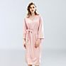 Women Premium Turkish Cotton Waffle Weave Lightweight Kimono Spa Bathrobe