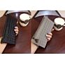 Women Pu Leather Business Casual Zipper Wallet Hand Made Weave Purse