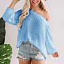 Women Sell Style plus Size Pullover Long Sleeve Knit Sweater Pullover Knit Top