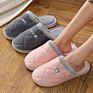 Women Slippers Embroidered Bear Rabbit Hair Couples Floor Slippers Keep Warm Cotton Slippers Furrly Slides for Men