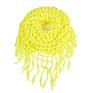 Women Solid Colour Warm Knit Loop Scarf with Fringe Tassel Infinity Scarf Cashmere Circle Collar