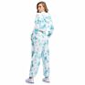 Women's 2 Piece Tie Dye Sweatsuit Outfits Lounge Pajamas Set Long Sleeve Jogger Loungewear Set