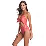 Women's One Piece Swimsuit Cutout Halter Lace up Polka Tummy Control Twist Bathing Suit