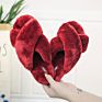 Women's Soft Plush Lightweight House Slippers Non Slip Cross Band Slip on Open Toe Cozy Fur Slides Slippers
