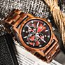 Wood Watch Men Sport Wooden Quartz Watches Casual Chronograph Date Men's Gift Wristwatches Relogio Masculino