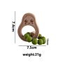 Wooden Avocado Shape Teething Pacifier Chain Baby Silicone Beads Wooden Avocado Rattle Bracelet