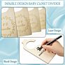 Wooden Baby Closet Size Divider Organizer Hanger Clothing Dividers for Newborn Nursery Decor Infant to 24 Months