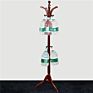 Wooden Coat Rack Free Standing Coat Hat Tree Coat Hanger Holder Stand
