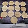 World Map Puzzle Wooden Monthly Milestone Cards Laser Cut Engraving Wood Baby Milestone Discs