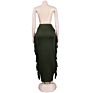 Xiuyu Womens Skirt Faldas Jupes Fringe Saias Long Skirt plus Size Maxi Pencil Rok Elastic Waist Bodycon Mermaid Lady Wrap Skirts