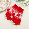 Youki Magic Gloves Touch Screen Women Men Warm Stretch Knitted Wool Mittens Snowflake Pattern Acrylic Gloves