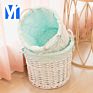 Yrmt Handmade Woven Wicker Laundry Storage Basket Hamper Fabric Liner with Handle