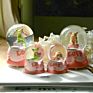 Z16357A Wedding Decor Love Resin Crafted Water Musical Snow Globe Souvenir Snowball Christmas Insert Led Light Snow Dome