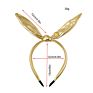 Ziming Metallic Metal Effect Pu Leather Big Size Rabbit Butterfly Shape Headbands for Women and Girls