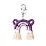 Etsy Handmade Mamcrame Bag Charms Boho Rainbow Macrame Keychain