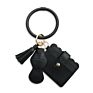 -Selling Wristlet Purse Key Ring Pu Leather Lipstick Credit Card Holder Bracelet Bangle Keychain for Women