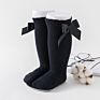 Velvet Bow Baby Kids Long Booties Knee High Socks with Big Bows