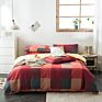 100% Cotton Nude Bedding Sets Bedsheets Fitted Bed Sheet Microfiber Antistatic Fabric Plaid Bed Sheet