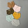 100% Organic Cotton Solid Color Easeful Short Pants Children Shorts for Babies & Toddlers