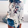 10 Colors Floral Print Spring Women's Bomber Jackets plus Size Short Female Coat Zipper Outwear Long Sleeve Womens Jacket