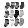 12 Pairs Kids Non Slip Skid Socks Grips Sticky Slippery Cotton Crew Socks for 1-2-3-4-5-6-7 Years Old Children Youth Boy Girl