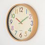 12Inch Wall Nordic Style Modern Frames Wall Clock Decor Color Silent Minimalist Home Decorative Wood Grain