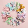 13 Colors Handmade Cotton Fabric Hair Bows Hair Clips for Girls Floral Plaid Knot Hairpins Baby Shower Gift