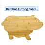 15*9*0.5 Inches Rustic Decor Kitchen Serving Tray Wood Charcuterie Serving Board Pig Shaped Kitchen Chopping Board