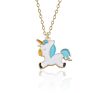 18 Models Cartoon Cute Unicorn Horse Pendant Necklace