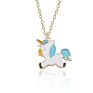 18 Models Cartoon Cute Unicorn Horse Pendant Necklace