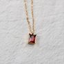 18K Gold Plated Stainless Steel Chain Layered Multicolor Gemstone Necklace for Women