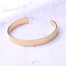 18K Gold Plated Stainless Steel Open Gold Cuff Bangle Hammered Bracelet