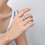 18K Gold Plated Stainless Steel Ribbed Ring Jewelry Women Chunky Statement Ring Non Tarnish