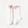 1 Pair 0 to 24M Cute Fox Baby Sock Non Slip with Grips Cotton Long Socks for Infant Girls Boys Newborn Knee High Socks