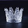 1Pcs Glass Crown Candlestick Embossed Ring Beauty Tray Put Cosmetic Shelf Jewelry Storage Box