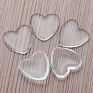 20Mm 25Mm round Heart Jewelry Finding Flat Back Transparent Clear Glass Cabochon Cameo for Diy Jewelry Making
