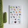 26-Letter Photo Frame Children's Room Background Wall Decoration Animal English Teaching Props