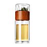 260Ml Double Layer Glass Tea Infuser Portable Glass Water Bottle Travel Mug with Strainer Tea Bottle with Filter