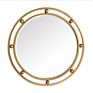 27 "Double round Metal Frame Wall Decorative Mirror, Gold for the Bedroom, Bathroom, Living Room Entrance