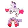 2 Pieces Metal Alligator Sequin Glitter Bling Kid Unicorn Hair Clip Set